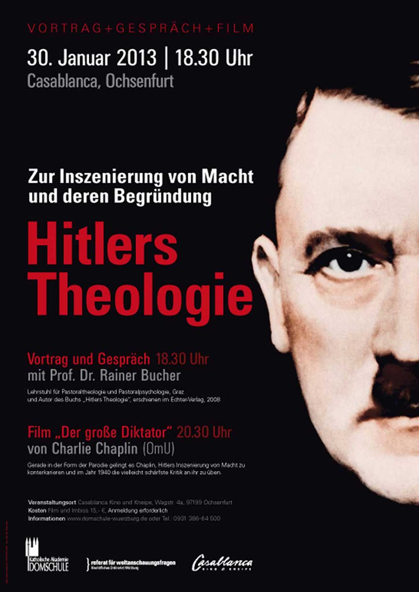 Plakat Filmreihe Hitlers Theologie